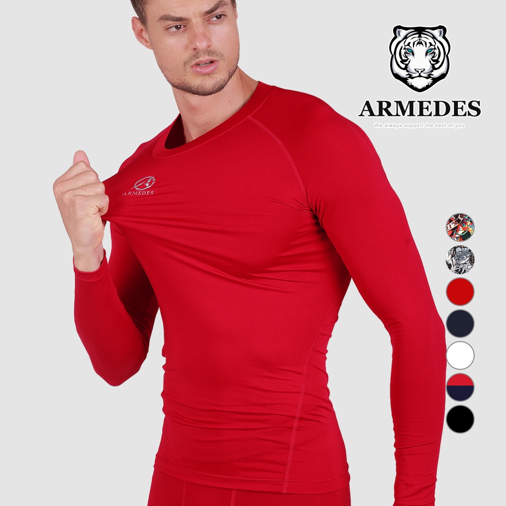 Áo thể thao nam body, áo body giữ nhiệt tay dài, co giãn 4 chiều hỗ trợ tập gym, đá banh, bóng rổ  ARMEDES - AR 141