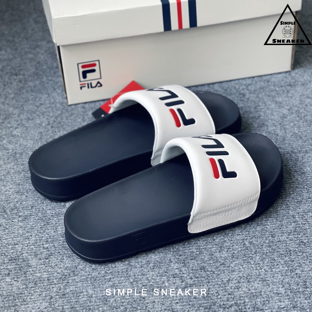 Dép Fila Chính Hãng 🔴SIMPLE SNEAKER🔴 Fila Drifter Black Slide Dép Quai Ngang Fila Thời Trang Nam Nữ Chuẩn Auth