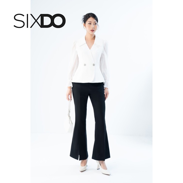 Quần nữ ống loe xẻ trước thời trang SIXDO