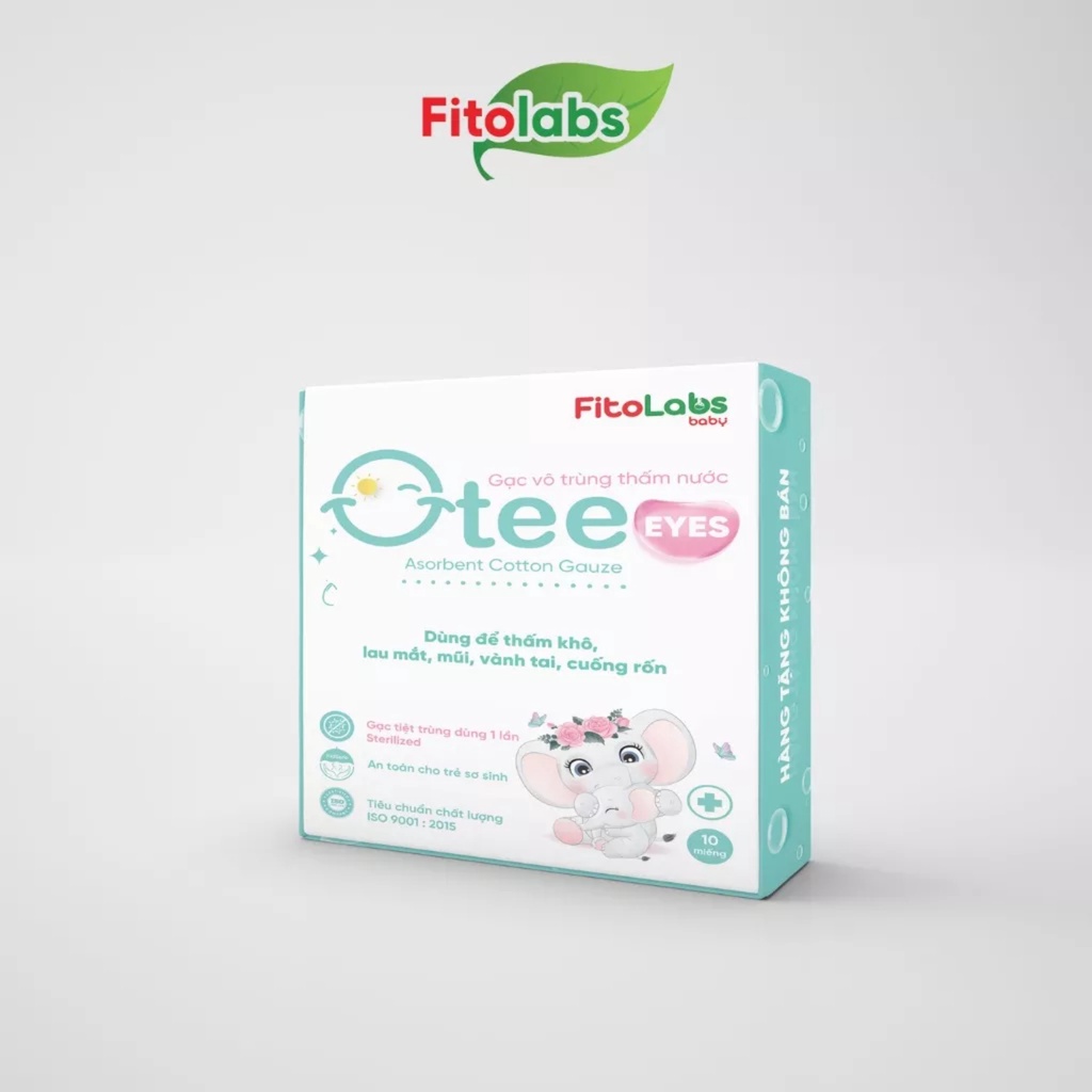Gạc Vô Trùng Thấm Nước Fitolabs Otee Eyes Lau Mắt, Mũi, Vành Tai, Cuống Rốn, An Toàn Cho Bé Từ Sơ Sinh