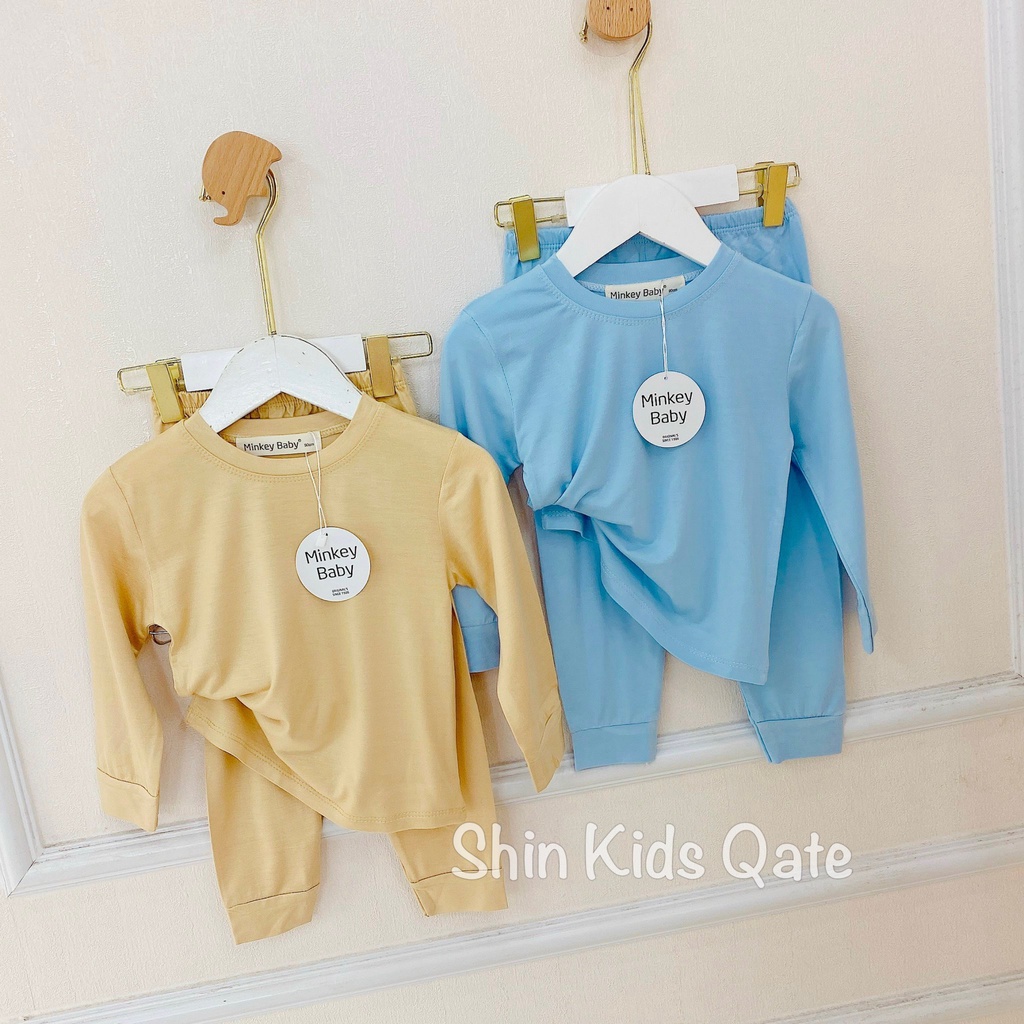 Có Size Đại  Bộ Dài Tay Trơn Thun Lạnh Shin Kids Mềm,Mịn,Thấm Hút Tốt Dành Cho Bé