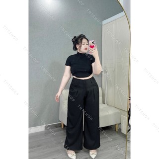 ÁO CROPTOP CỔ LỌ [TNT SHOP BIGSIZE 60KG 90KG]