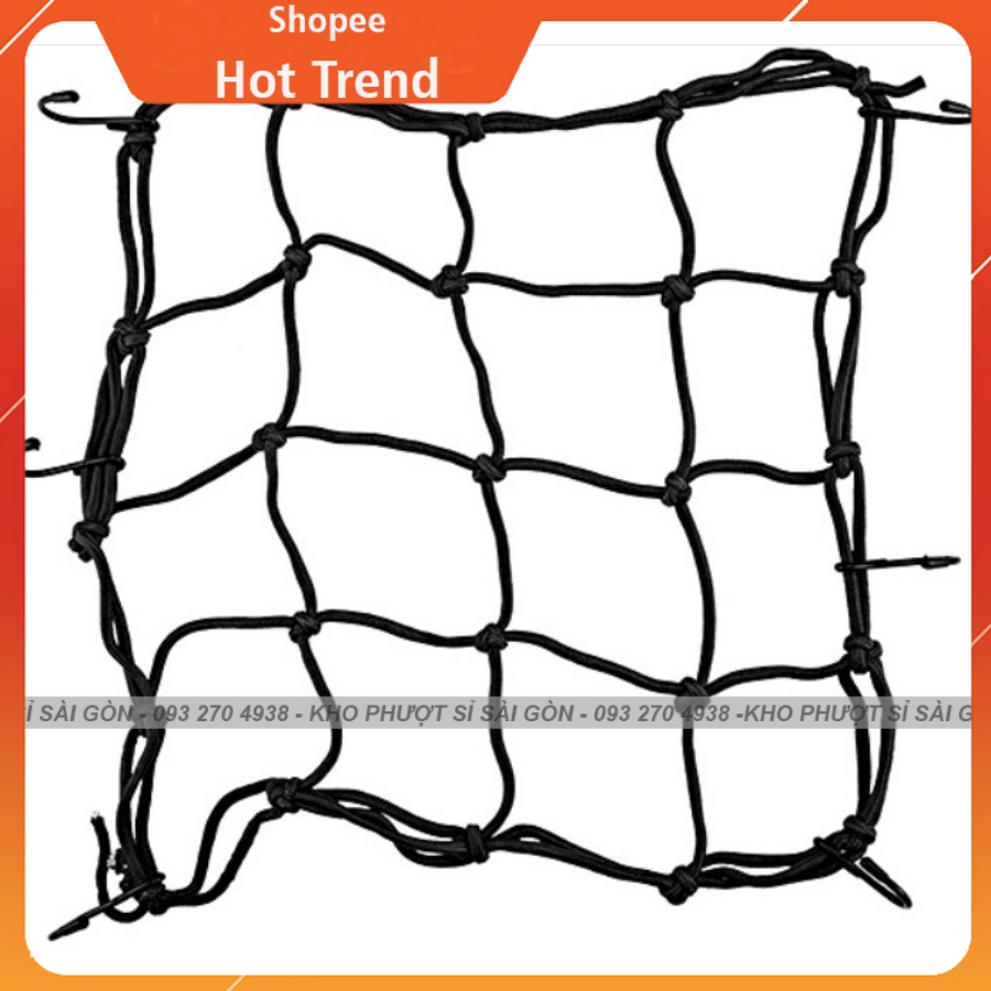 CÓ VIDEO – Lưới ràng đồ loại 16 ô - Lưới ràng bình xăng cho xe moto PKL - dây lưới rổ xe