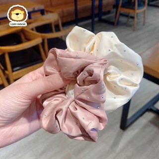 Cột tóc/Scrunchies vải lụa đính hạt [LH1764] Nữ tính, sang trọng