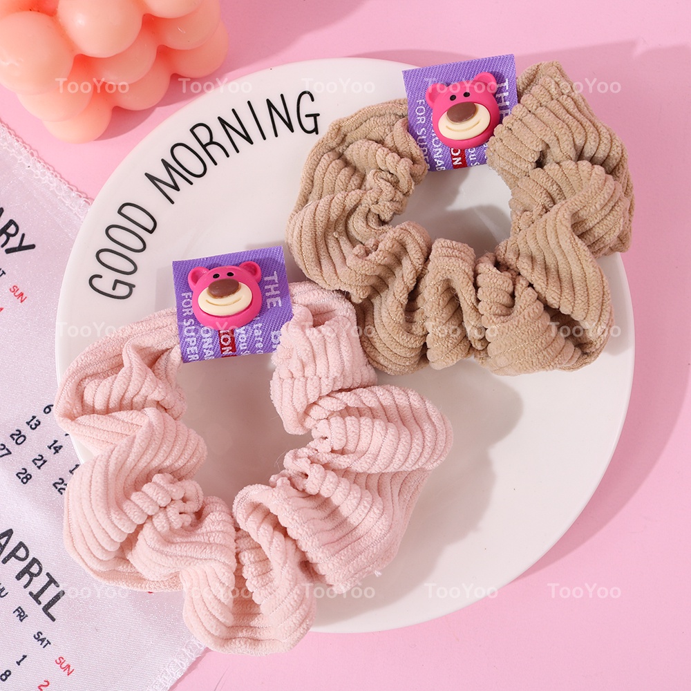 Cột tóc scrunchies gấu dâu lotso dễ thương cute TY0303