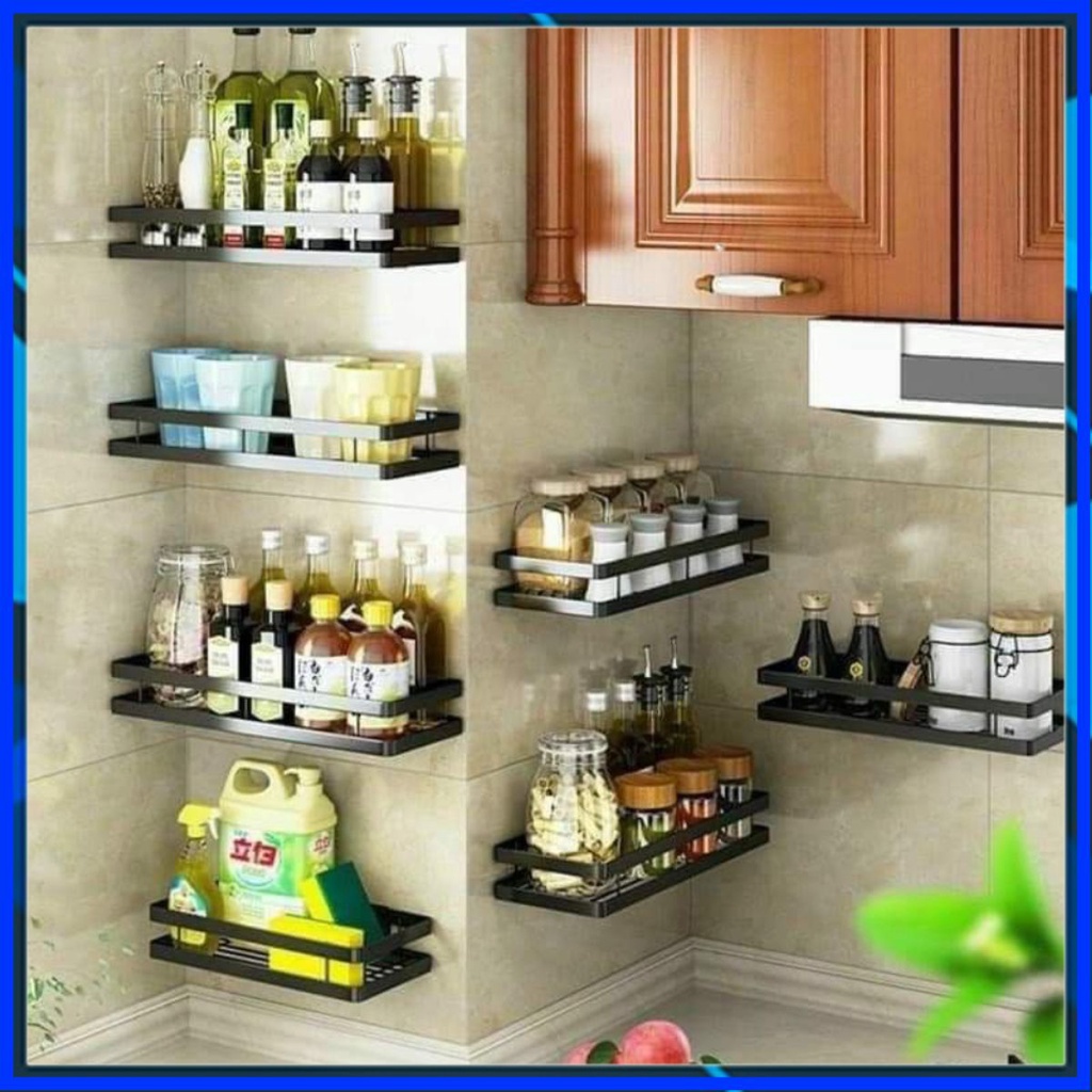 [Tổng Kho] Giá,kệ sắt hình chữ nhật  để gia  vị, dụng cụ nhà bếp,phòng tắm ,vệ sinh