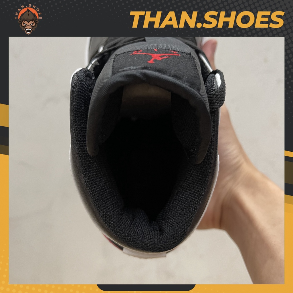 Giày JD1 Mid Black Chile Red White, JD1 Cao Đen Đỏ Trắng - Than.Shoes