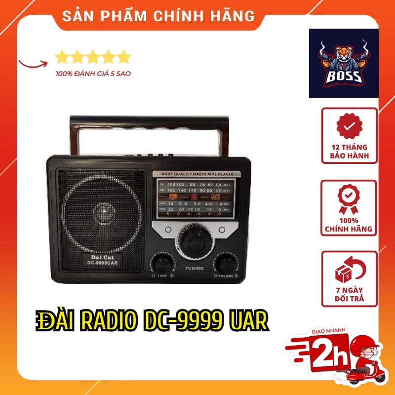 Đài Radio Bắt Bluetooth SONY DC-9999UAR.Đài Siêu Bền Làm Quà Tặng Cho Ông Bà. Thiết Kế Cực Đẹp. Bảo Hành 12 Tháng