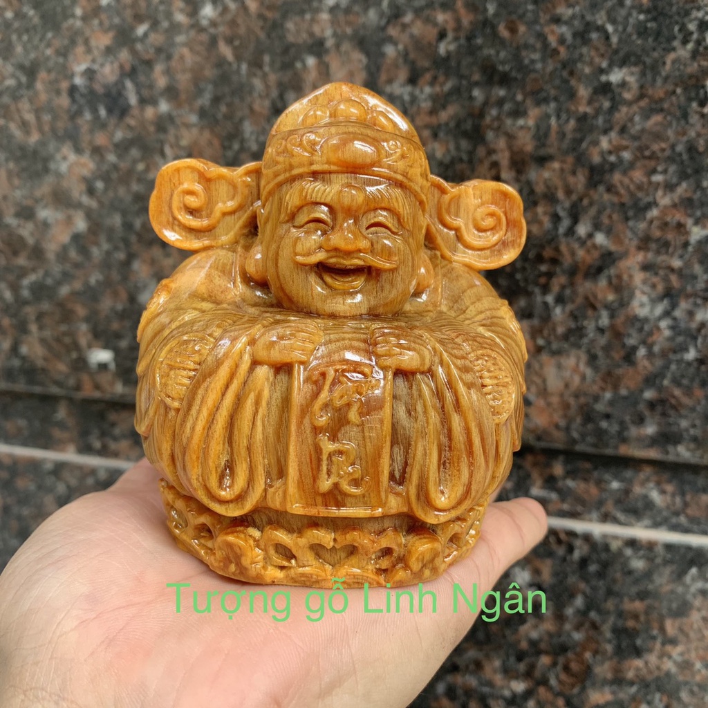 Tượng thần tài mini, thần tài chibi, thần tài để xe ô tô cao 9 cm