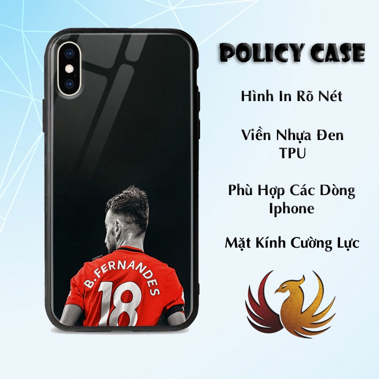 ốp lưng mặt kính cường lực hình bruno fernandes chân chuyền mu số 8 quỷ đỏ tiền vệ tuyệt diệu na100320231 policycase ip