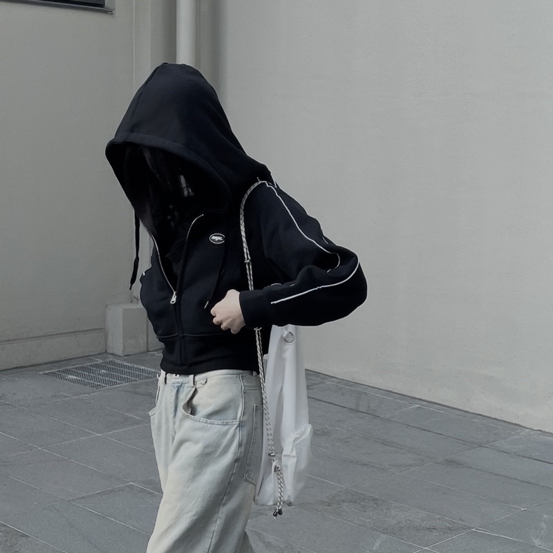 Áo Zipper Cropped Hoodie NIYUN | BigBuy360 - bigbuy360.vn