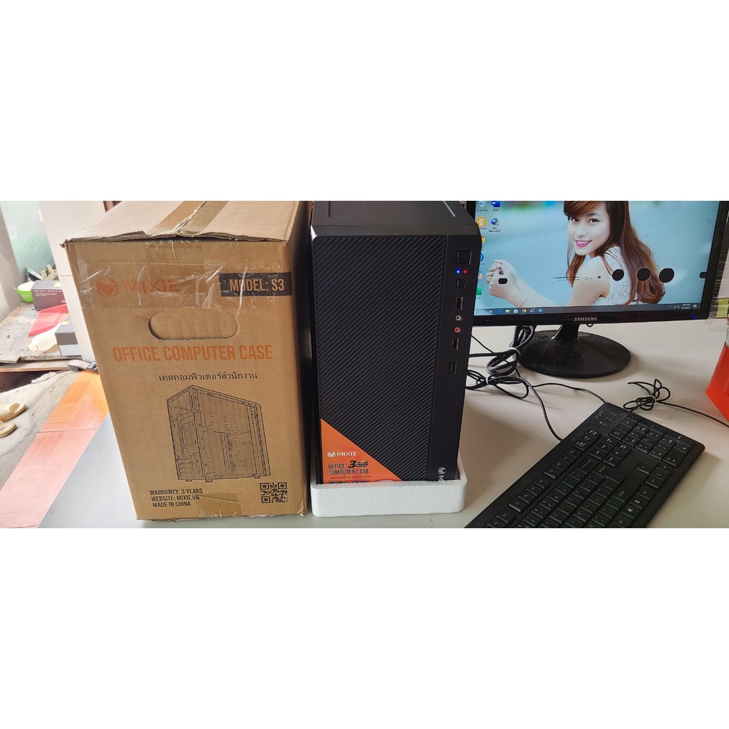 Thùng H81 Ram 8Gb SSD 128Gb Nguồn Acbel có Wifi Case mới full thùng xốp