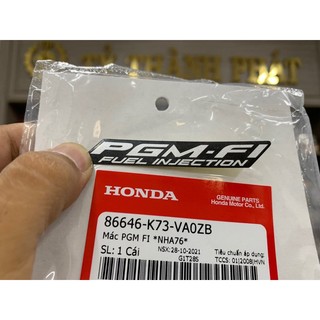 Tem chử pgm fi xe đen nhám