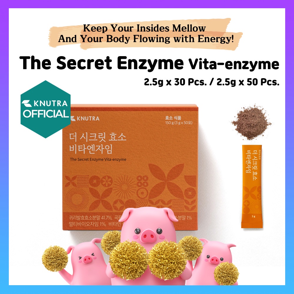 [KNUTRA] The Secret Enzyme Vita-Enzyme 3g x 30 hoặc 50 Que Bột / Men Tiêu Hóa + Vitamin / Thuốc Bổ Sức Khỏe Hàn Quốc