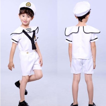 Trang Phục Hải Quân Cho Bé, Đồng Phục Quần Áo Lính Hải Quân Trẻ Em Kèm Mũ