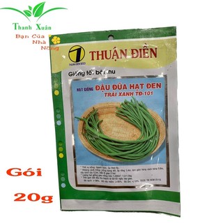 Hạt giống đậu đũa hạt đen trái xanh gói 20g
