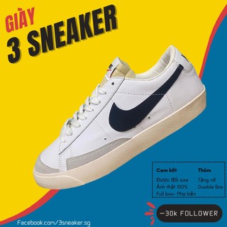 Giày Blazer Low 77 Vintage White Black, Blazer Thâp Trắng Đen; Fullbox, Full Phụ Kiện