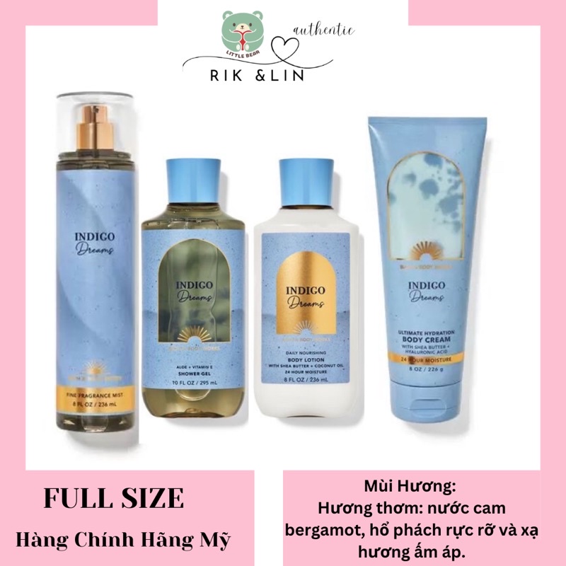 Auth US _INDIGO DREAMS_ Full Size Xịt Thơm Body Mist Toàn Thân