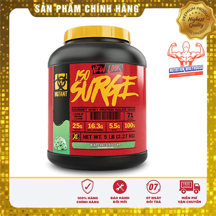 WHEY PROTEIN TĂNG CƠ ISO SURGE 5LBS MUTANT - CHÍNH HÃNG