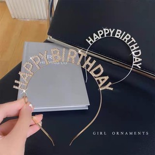 CÀI TÓC HAPPY BIRTHDAY ĐÍNH ĐÁ LẤP LÁNH