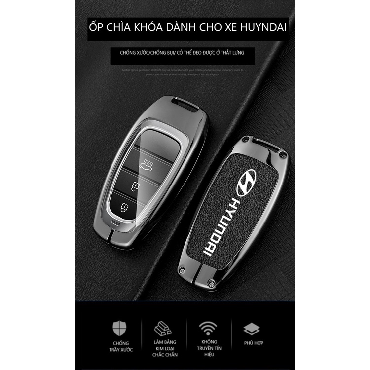 Ốp chìa khóa Hợp kim cao cấp Hyundai Tucson 2022+, Santafe - mẫu mới