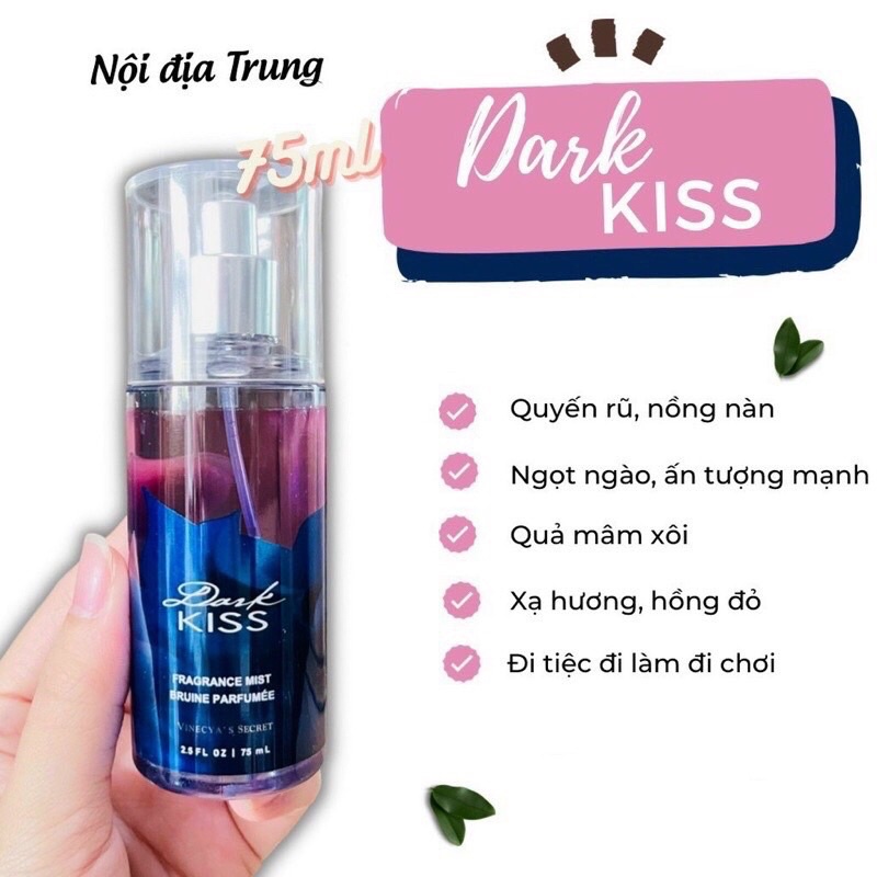 B8 Nước Hoa Nữ Xịt Thơm Body Mist 75ml Nội Địa Trung Vinecya’s Siêu Thơm, Hương Nhẹ Nhàng, Tươi Mát, Cuốn Hút Kiêu Sa