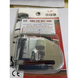 Khóa đĩa xe máy có còi hú lk-303 , chìa tròn