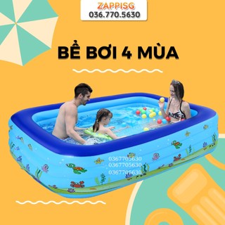 Bể bơi Tại Nhà, Phao Bơi Cho Bé Kích Thước 2m1 Có Đáy 2 Lớp Chống Trượt hồ bơi gia đình