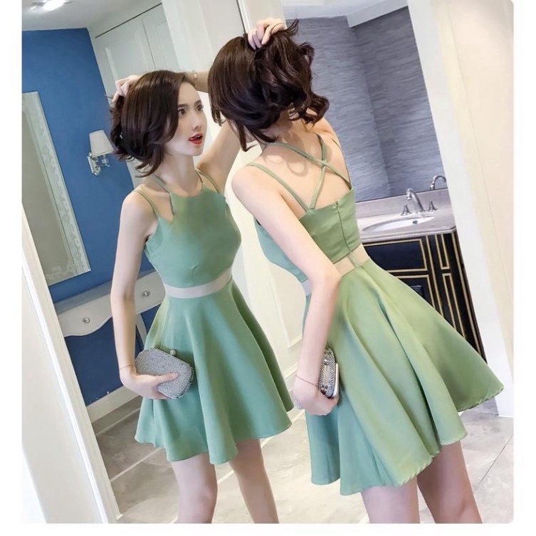 (Fom: <55kg) Phong Cách 2022 Mới Của Phụ Nữ Sexy Phiên Bản Hàn Quốc Váy Ngắn Kiểu Cách Hở Lưng Mảnh Mai JL29 | BigBuy360 - bigbuy360.vn