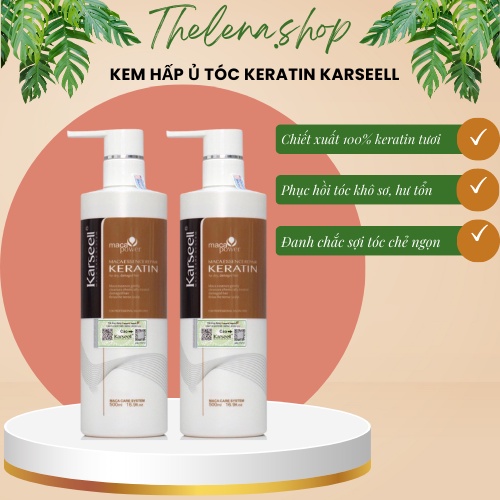 Kem ủ tóc KERATIN Karseell 500ml - Dầu Ủ hấp tóc cấp dưỡng chất KERATIN tự nhiên phục hồi chuyên sâu tóc tẩy hóa chất