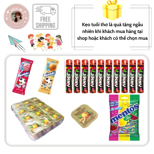 Kẹo Cam Vitamin C Thái Lan, Kẹo Viên Socola Ống Jinny, Kẹo Mút, Kẹo Tuổi Thơ Tự Chọn Bán Lẻ (date 10/2023)