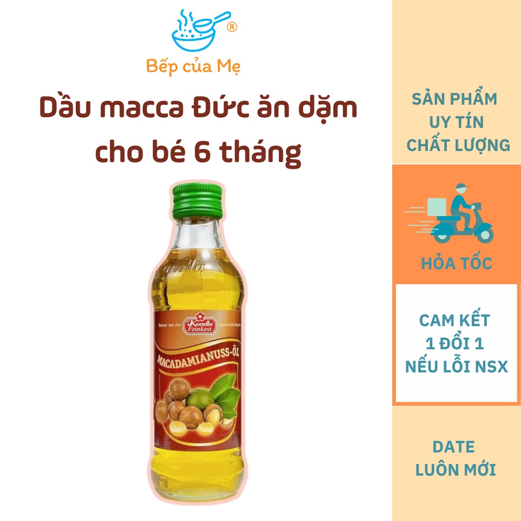 Dầu cho bé ăn dặm bổ sung DHA Omega3 của Đức, dầu macca cho bé ăn dặm từ 6 tháng Kunela, Shop Bếp Của Mẹ