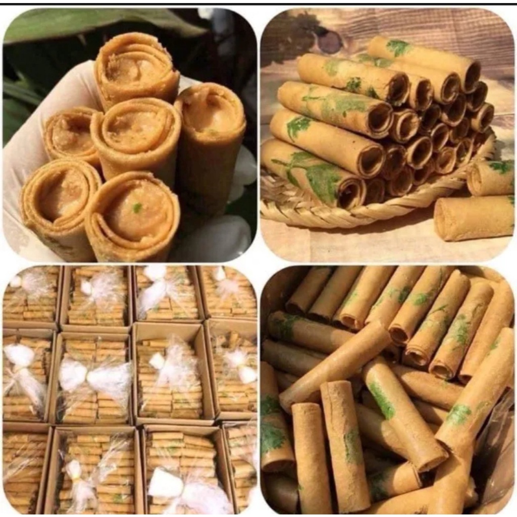 500gr Bánh ống ngò nhân kem sầu riêng hũ- chik food