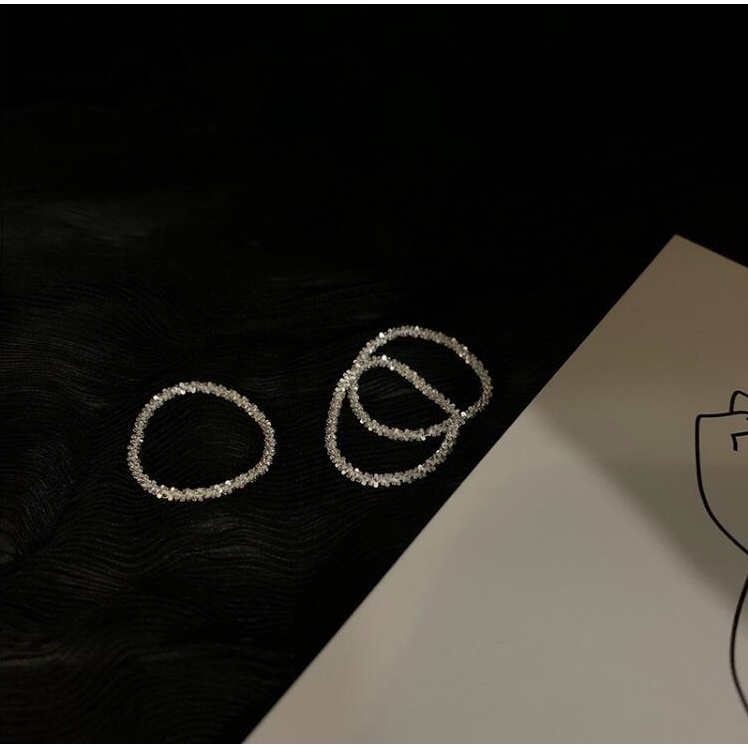 1 Nhẫn nữ hợp kim mạ bạc 925 lấp lánh phong cách hàn quốc cá tính