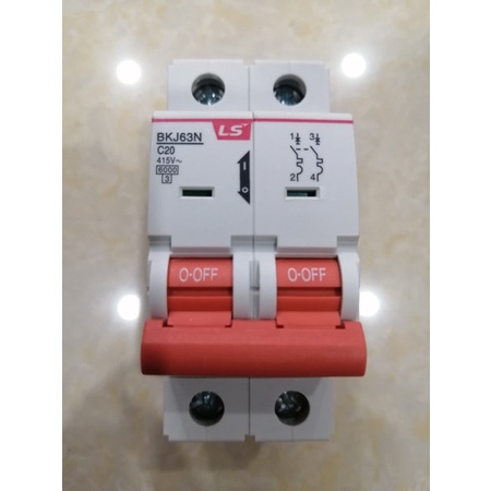 Aptomat MCB Tép LS chính hãng BKJ63N 2P 6A ~ 63A 6kA, bảo vệ quá tải và ngắn mạch