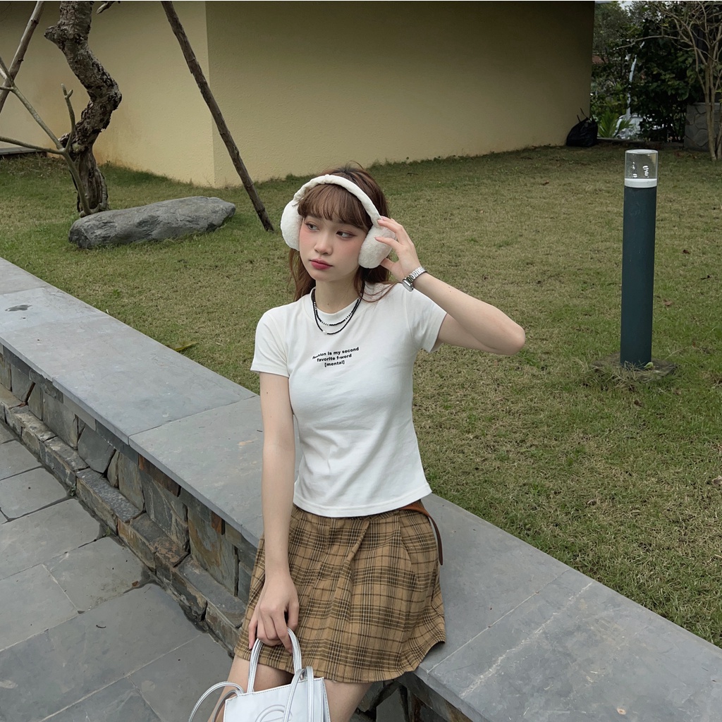 Áo Thun Nữ Tay Ngắn Thời Trang In Chữ F-WORD MENTAL®️ - Baby Tee