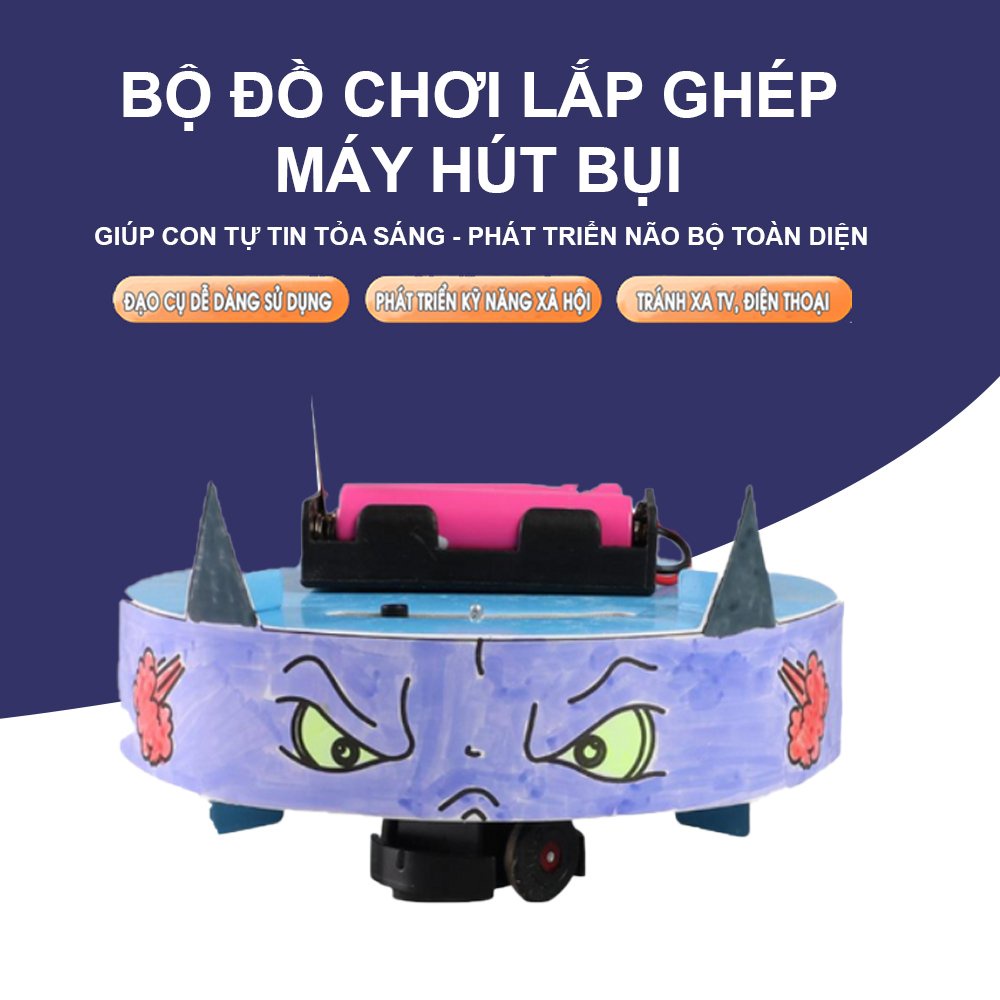 Bộ Đồ Chơi Lắp Ghép Trẻ Em Thông Minh - Bộ Đồ Chơi Mô Hình Máy Hút Bụi Cho Bé Tự Tin Sáng Tạo Milo Steam