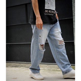 Quần Baggy Nam Jeans Ống Rộng Ống Suông Jeans Baggy