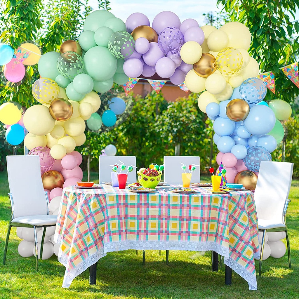 Dây kết,bơm bóng bay macaron cao su phụ kiện decor trang trí sự kiện bộ sinh nhật phòng cưới bố trí tiệc,cổng trụ vòm