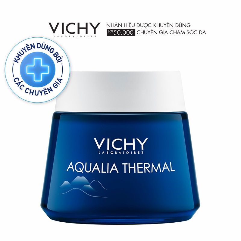 Mặt nạ ngủ dưỡng ẩm giúp làm sáng da Vichy Aqualia Thermal Night Spa 75ml