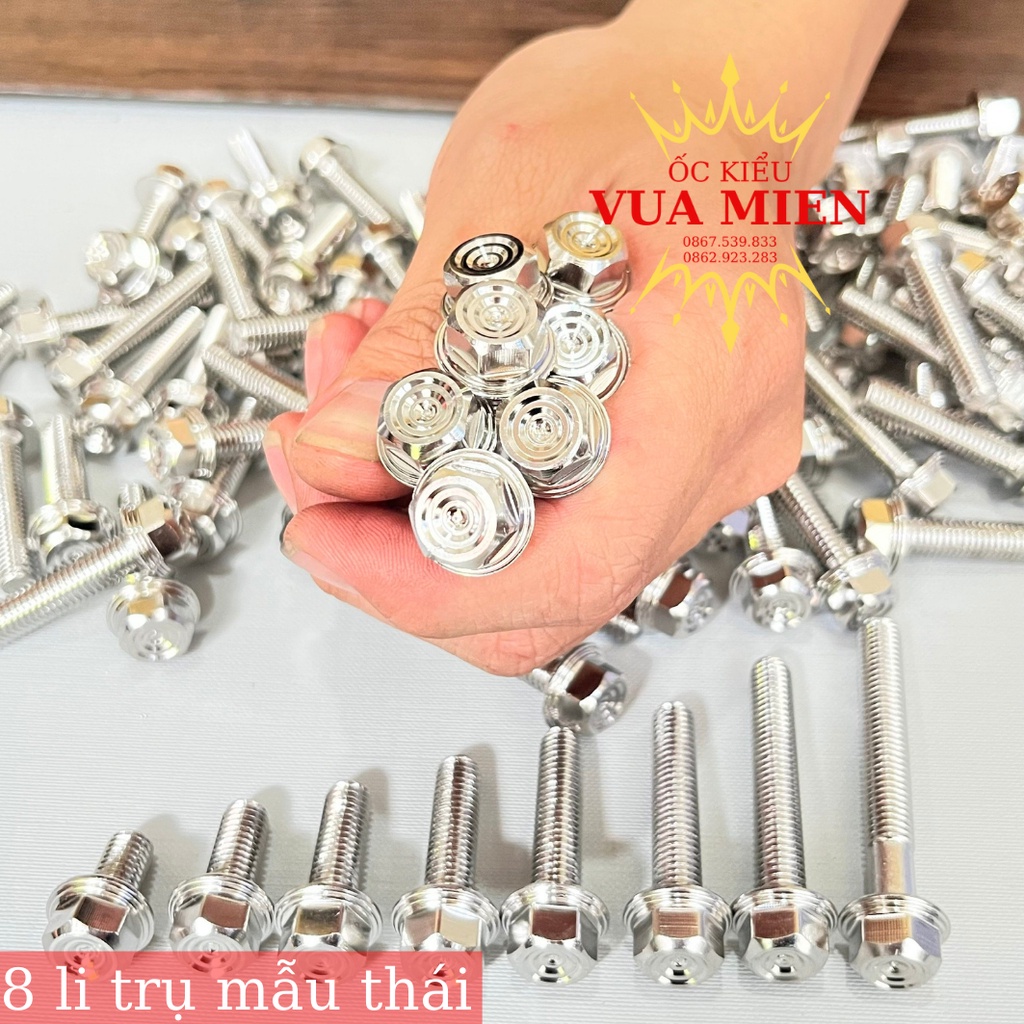 Ốc 8 li trụ Inox 304 mẫu Thái và mẫu M3