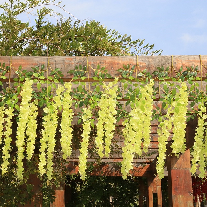 Dây Leo Hoa Giả - Cành Tử Đằng Giả Nhiều Hoa - Trang trí sân vườn, quán cà phê - Thuỳ Chi Decor