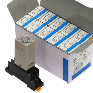 Timer hẹn giờ H3Y-2 relay mini thời gian, công tăc hẹn giờ 8 chân điện áp 24VDC tặng kèm chân đế PYF08A