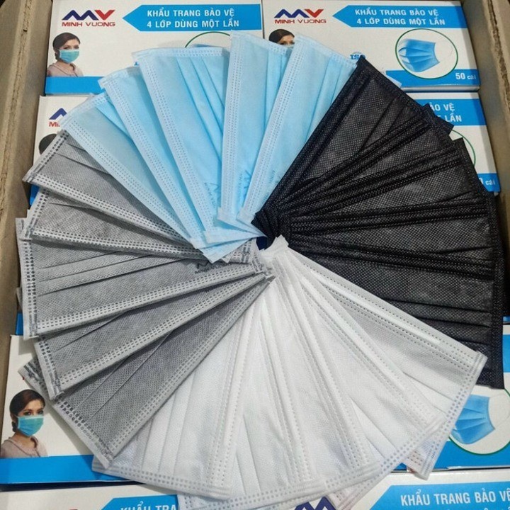 Khẩu trang y tế MINH VƯỢNG - 4 lớp kháng khuẩn hàng chính hãng