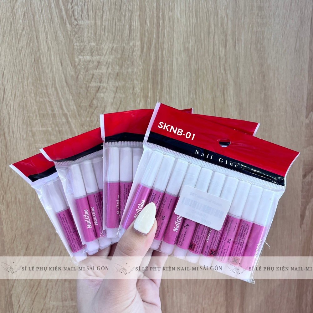 Set keo mini gắn nail box 10 chai chắc chắn gọn nhẹ - Nails sỉ Sài gòn