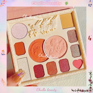 Bảng phấn mắt kèm má hồng ErshiQi Thiên thần bền màu lâu trôi Cao Cấp