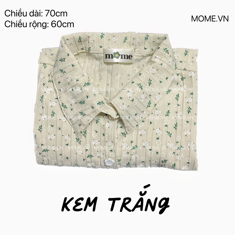 Sơ mi bông tay ngắn || 1 bên túi || Dáng dài 70cm - MOME.VN