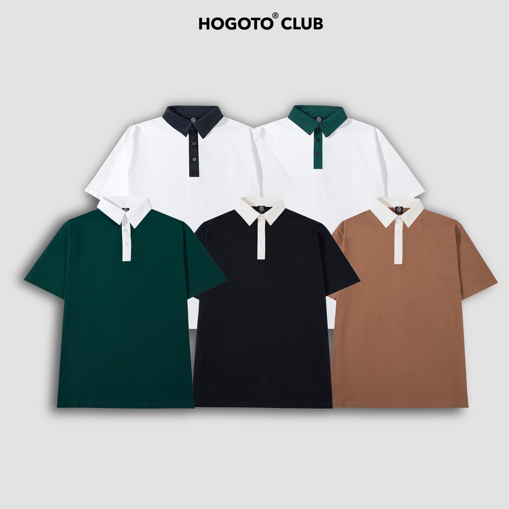 Áo POLO TRƠN PHỐI CỔ HOGOTO - shop Hogotoclub , nam nữ unisex 100% cotton cao cấp