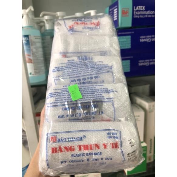 Cuộn Băng Gạc Co Giãn BẢO THẠCH,băng chun,Băng thun vải y tế co giãn  Bảo Thạch