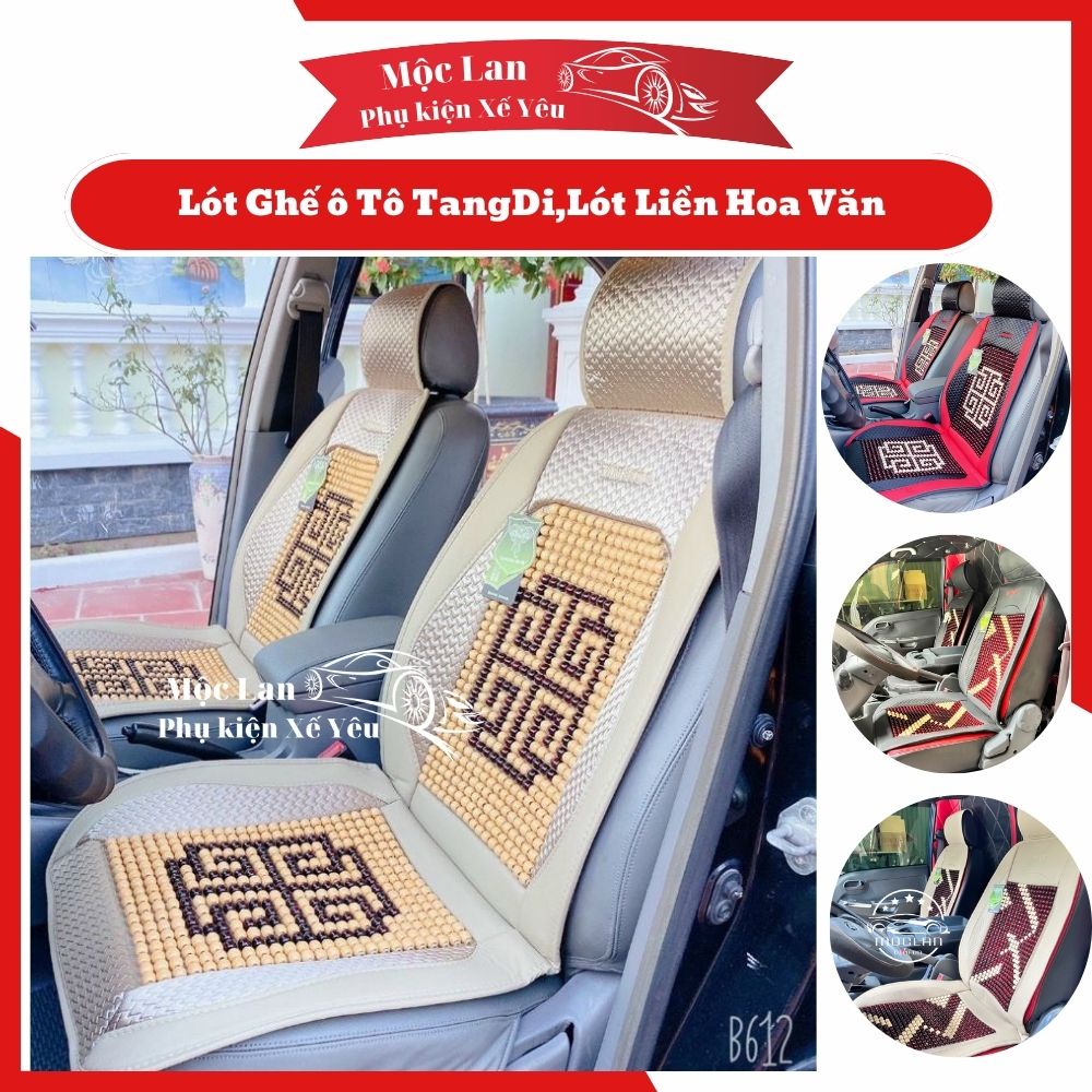 Bọc ghế ô tô TangDi hoa văn zik zak - Lót Ghế Ô Tô Hạt Gỗ Cao Cấp Chống Nóng, Massage Lưng - Mộc Lan Phụ Kiện Xế Yêu